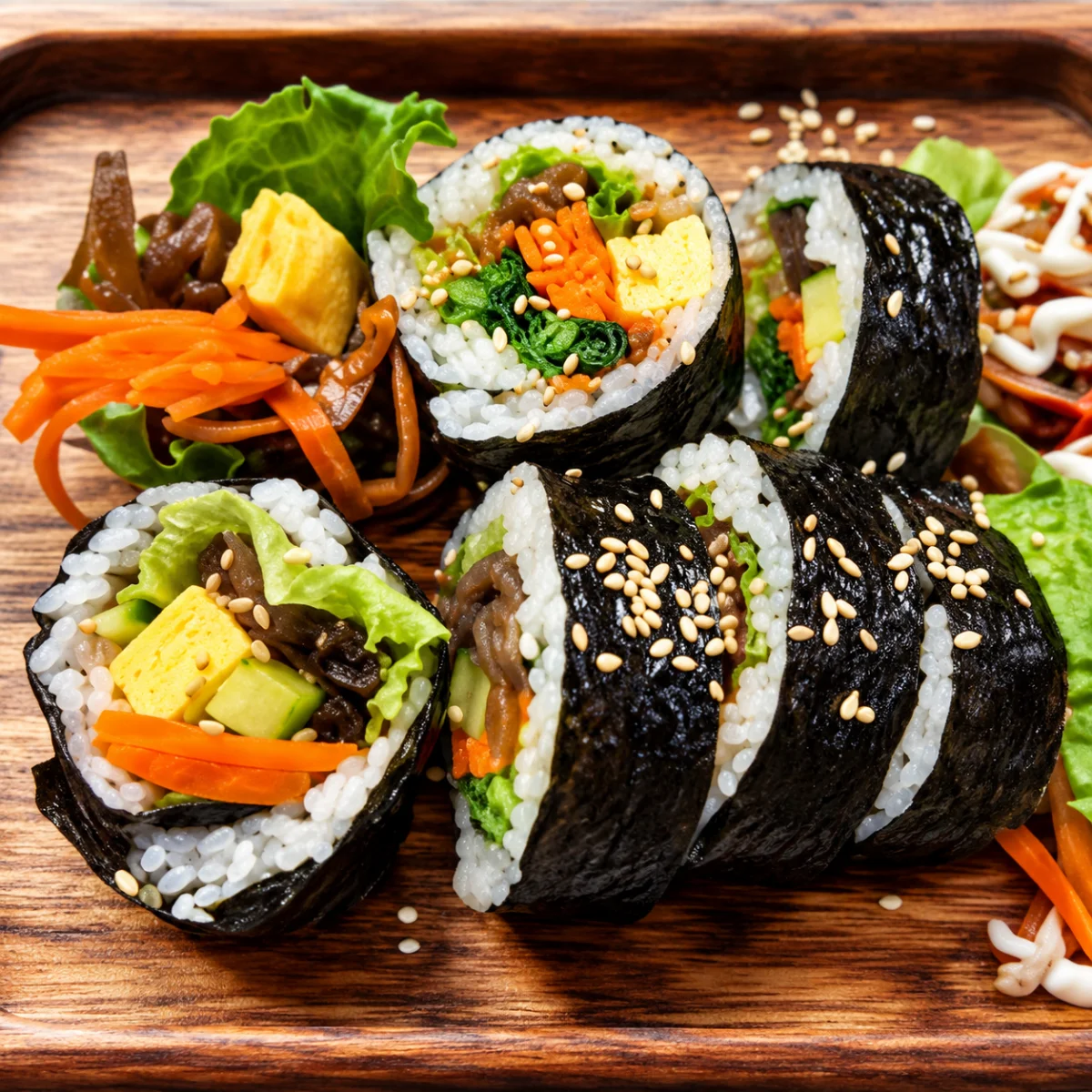 kimbap spicy fishcake kimbap