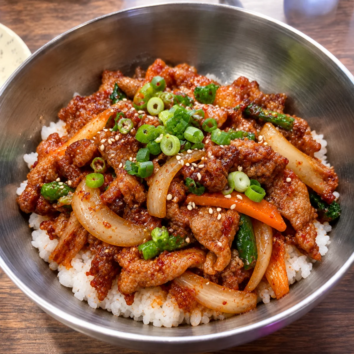 rice bowls spicy pork bowl